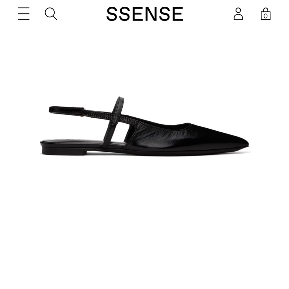 BY FAR Jess Ballerina Flat - 38 Black